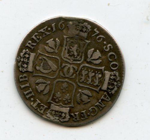 Scotland Charles II Quarter Dollar Dated 1676