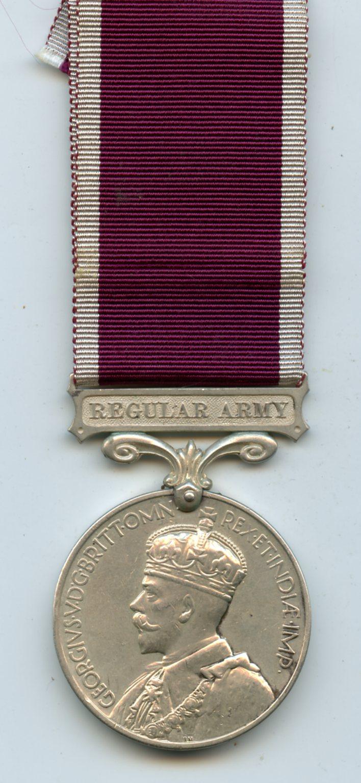 Army Long Service and Good Conduct Medal To Sgt J Partner, Military Provost Staff Corps
