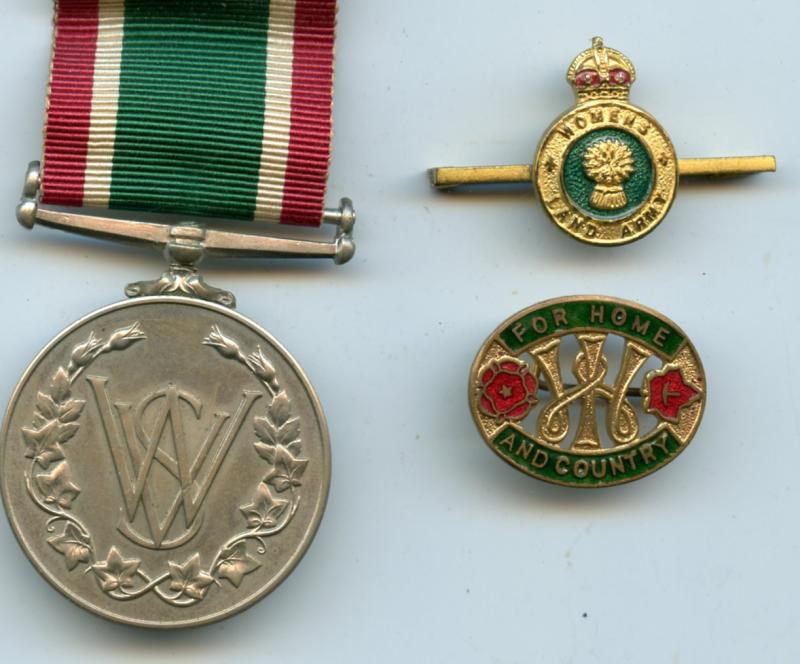 Womens Land Army Badges & WVS Long Service Medal