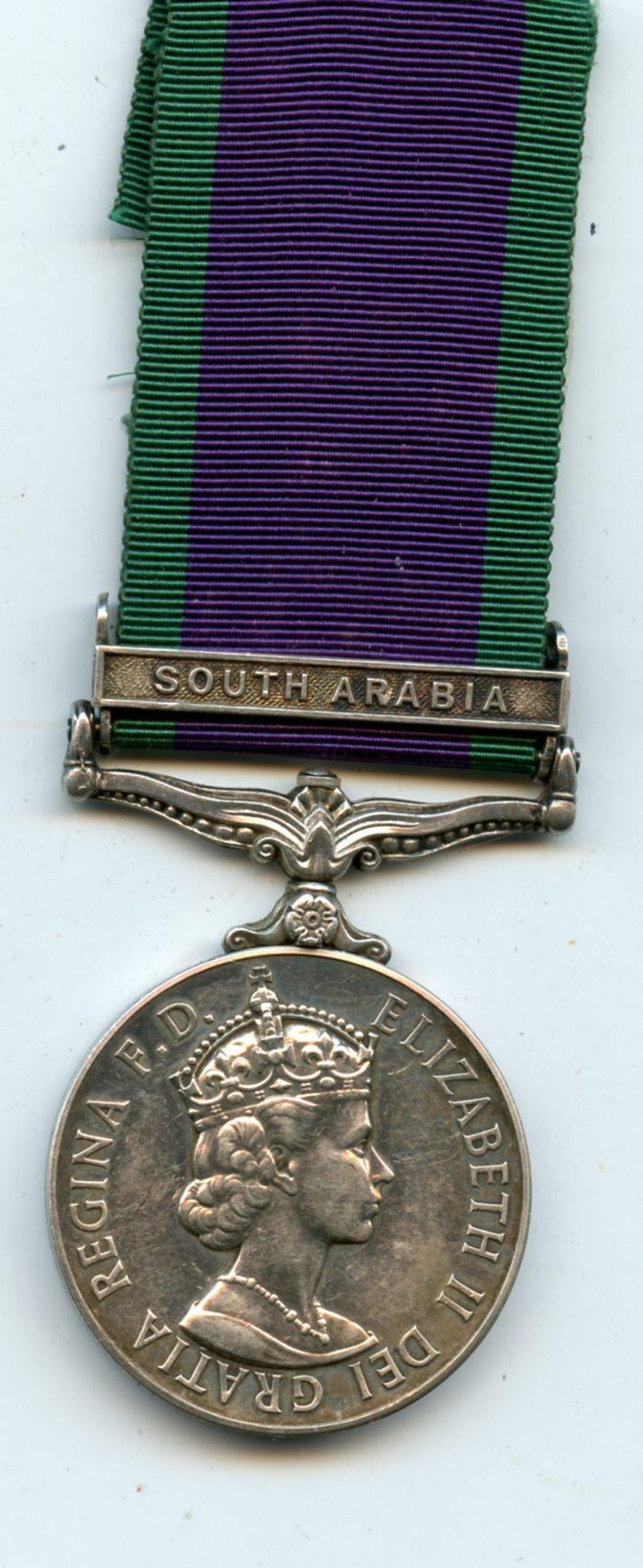 Campaign Service Medal 1962 South Arabia to Sapper T Marsh, Royal Engineers