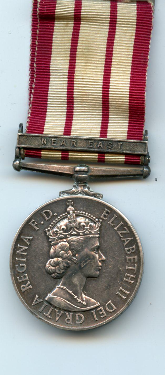 Naval General Service Medal 1909-62  Near East To J R Gillespie, Royal Navy