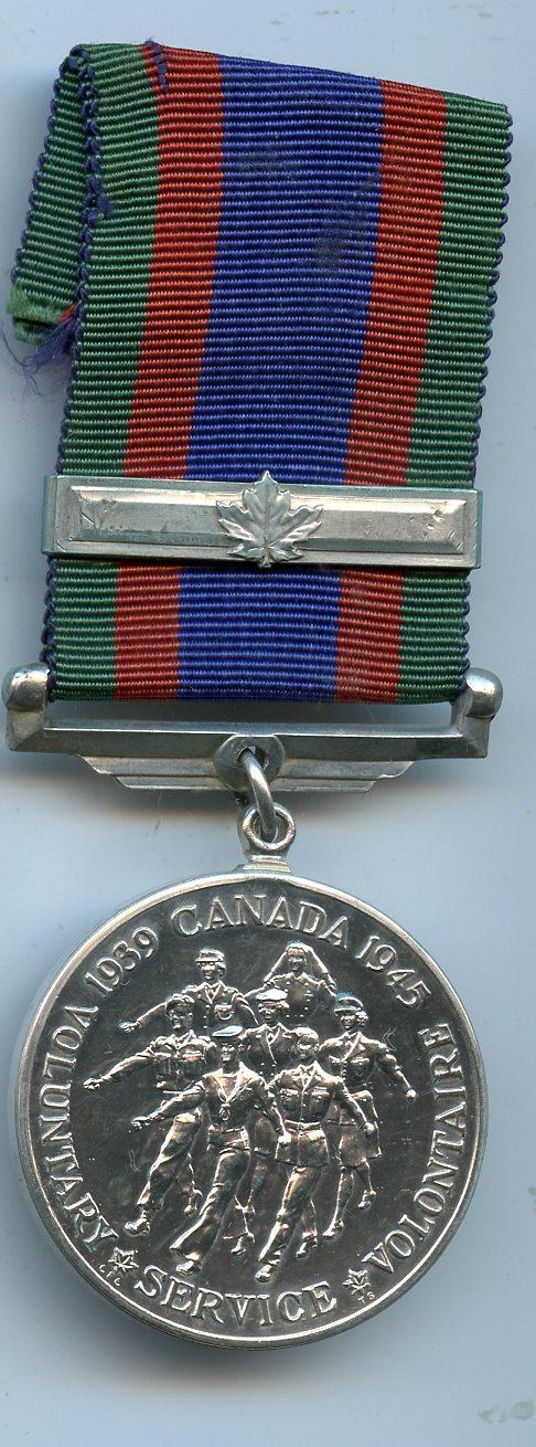 WW2 Canadian  Volunteer Service Medal 1939-45 With Overseas Bar