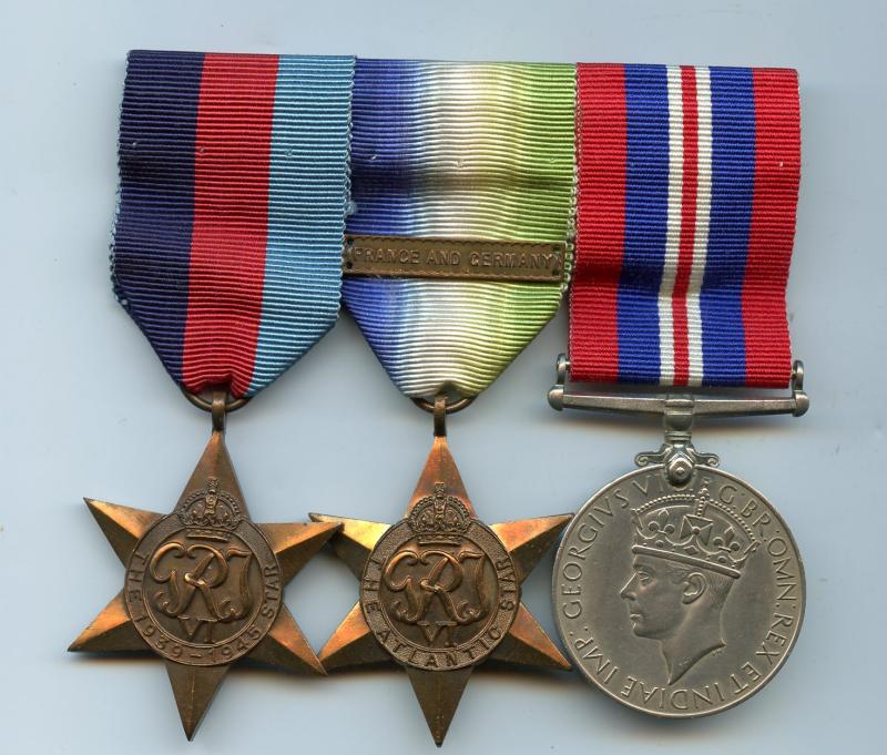 WW2 Atlantic Star & Clasp France & Germany  Naval Medal Group