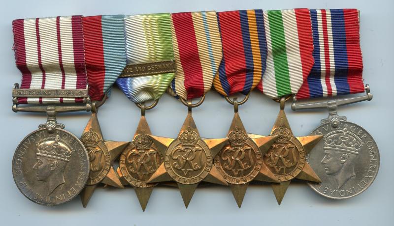 Palestine and WW2 Naval Medal Group To O.Sig J Love, Royal Navy
