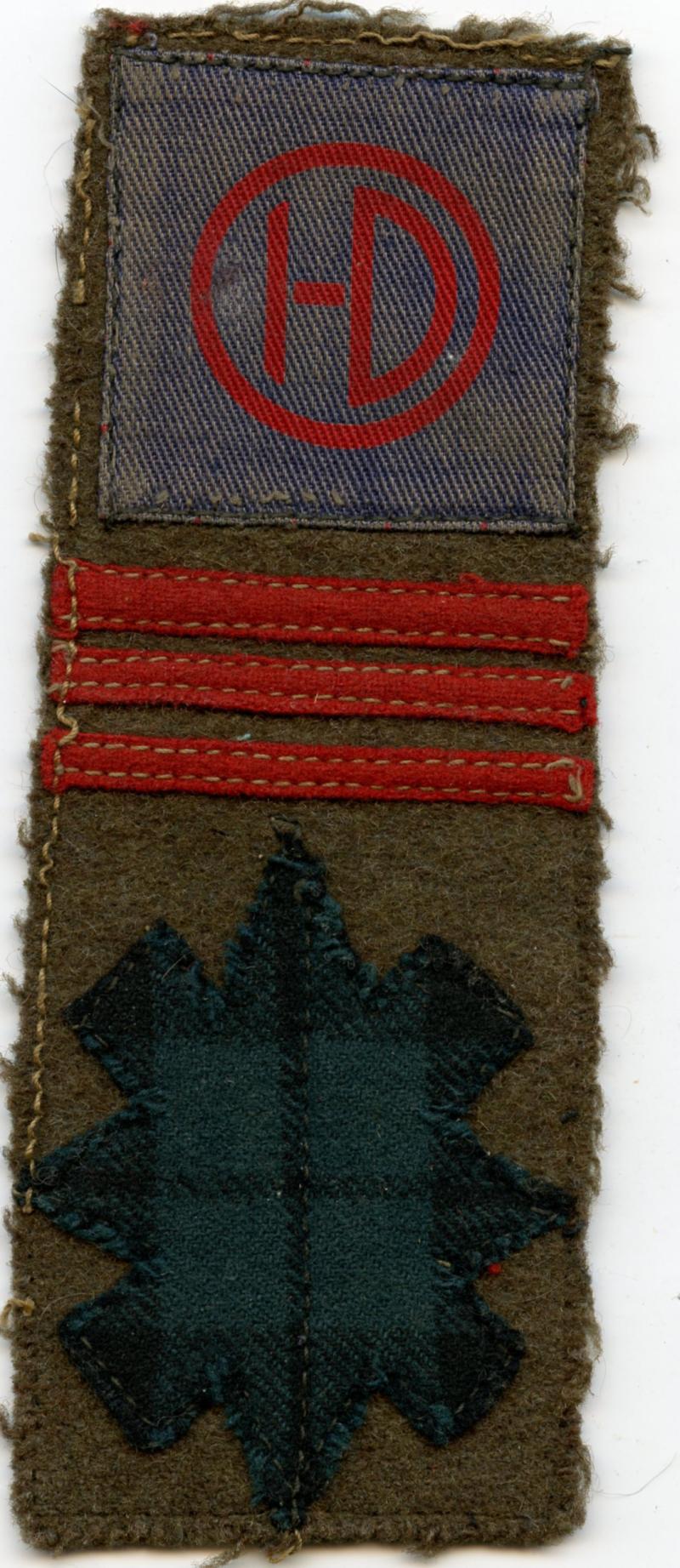 WW2 British 51st (Highland) Infantry Division 154th Brigade 1st & 7th Battalion Black Watch Royal Highlanders Battle Dress  Cloth Badge
