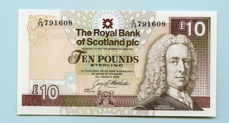 Royal Bank of Scotland  £10 Ten Pounds Note Dated 23rd March 1994