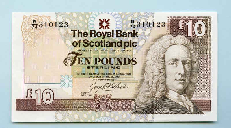 Royal Bank of Scotland  £10 Ten Pounds Note Dated 24 February 1993