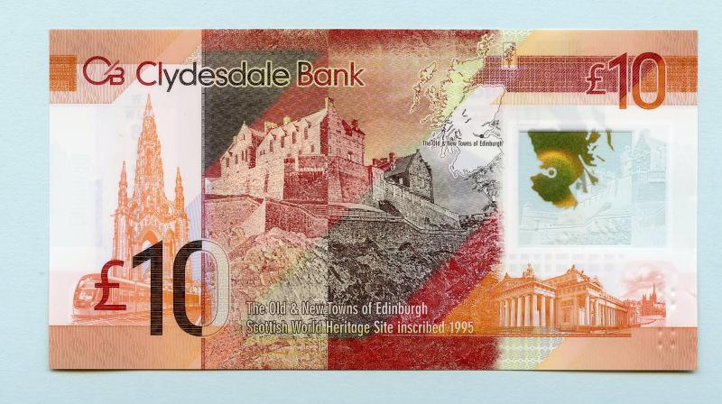 The Clydesdale Bank New Polymer £10 Ten Pounds Banknote Dated 29th January 2017
