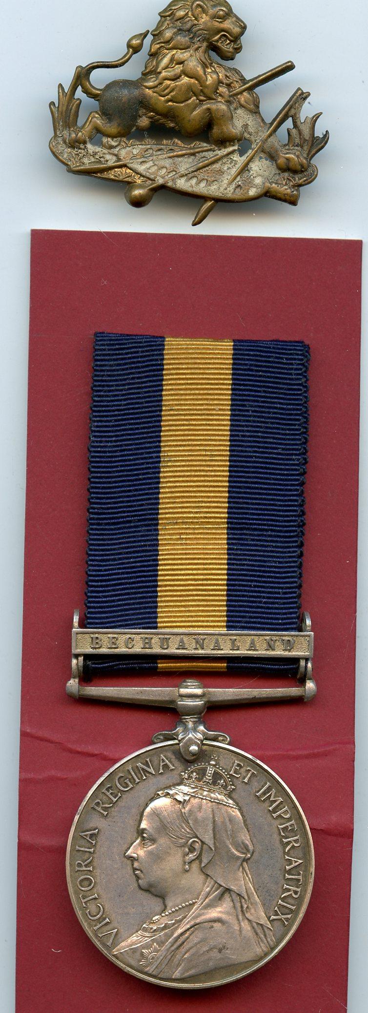 Cape of Good Hope Service Medal,  one clasp, Bechuanaland To Pte T. C. Scott, Special Police