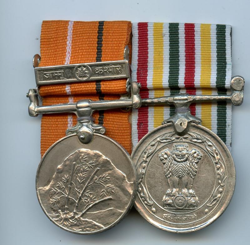 India: General Service Medal 1947-65 Jammu and Kashmir Medal Group To Cpl B Bhaskarapa V. K. I.A.F.