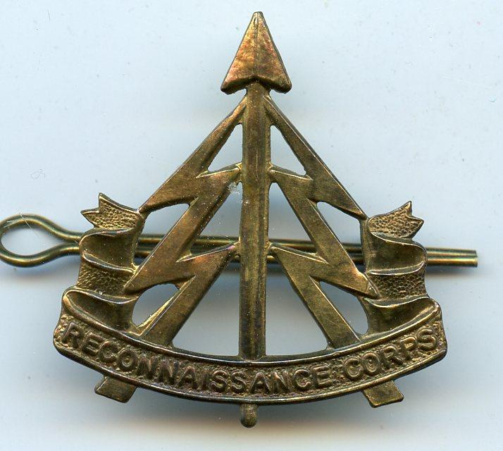 Reconnaissance Corps Brass Cap Badge