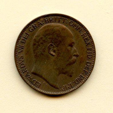 UK Edward VII Farthing Coin Dated 1903