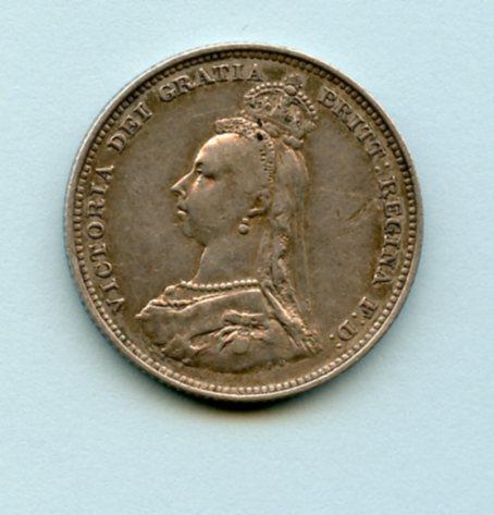 UK Queen Victoria Shilling Coin Dated 1888