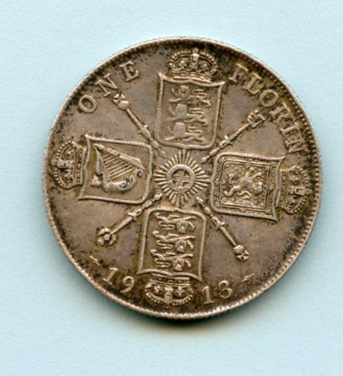 UK  George V  Florin Coin Dated  1913