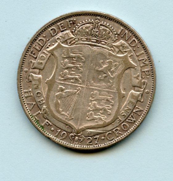 UK George V  Half Crown Coin Coin Dated 1927