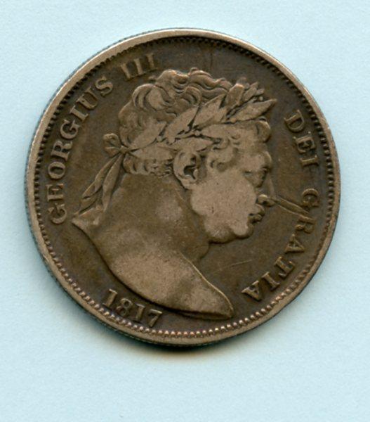 UK George III Half Crown Coin  Dated 1817