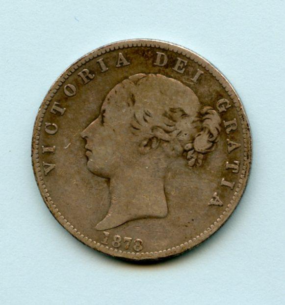 UK Queen Victoria   Half Crown Coin Coin Dated 1878