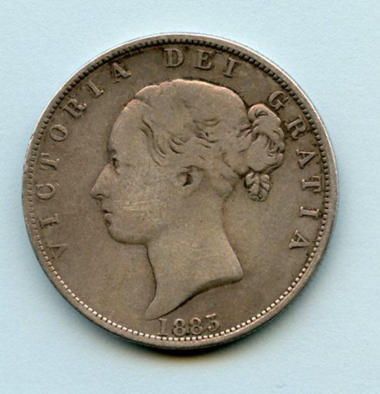 UK Queen Victoria   Half Crown Coin Coin Dated 1883