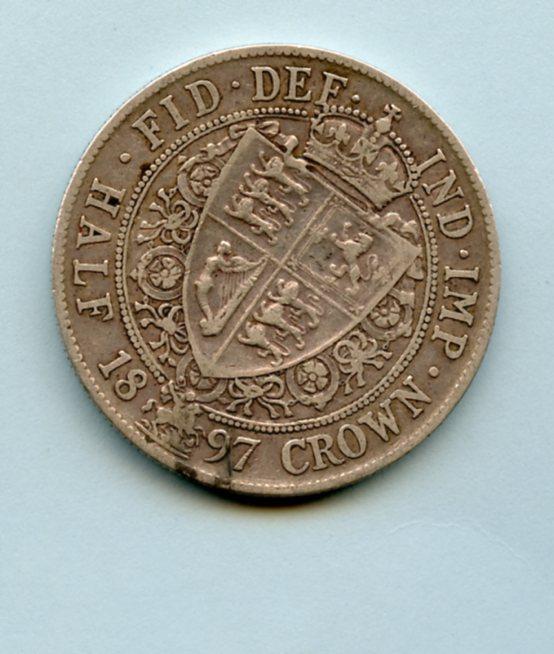 UK Queen Victoria   Half Crown Coin Coin Dated 1897