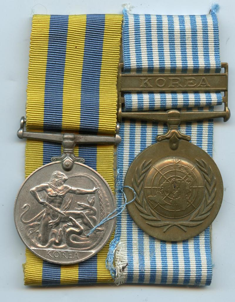 Korean War Pair of Medals To Gunner G Roskilly, Royal Artillery