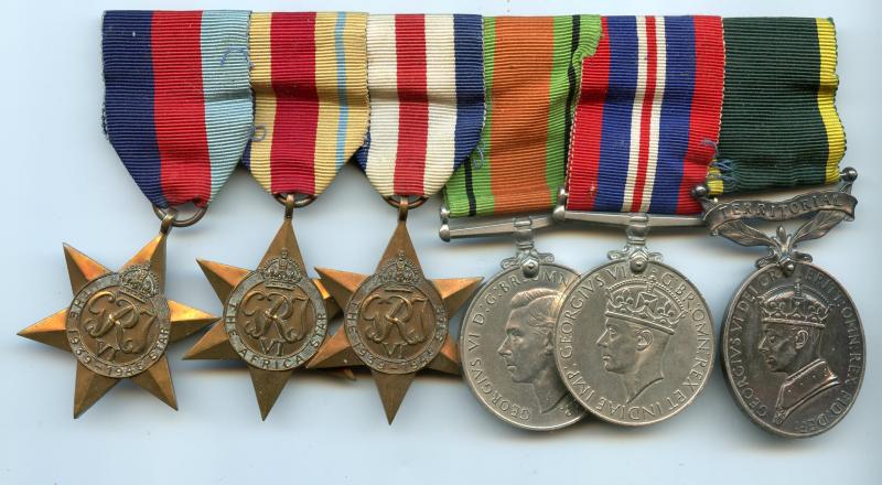 WW2 Territorial Medal Group To LT QM F J Edwards,  Royal Army Veterinary Corps