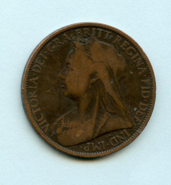 UK  Queen Victoria Penny Coin Dated 1898