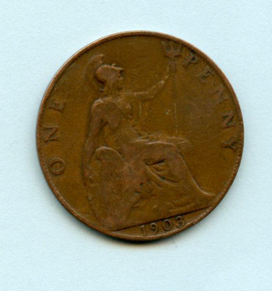UK  1903 Edward VII One Penny Coin