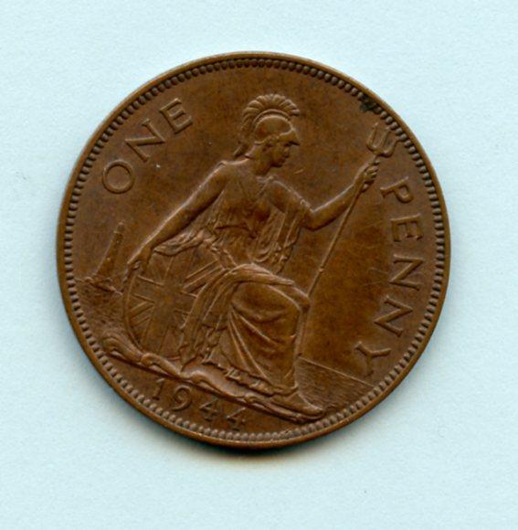 UK  1944 George VI One Penny Coin