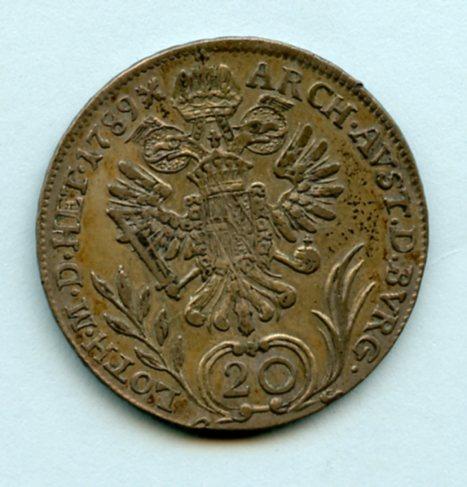 Austria 20 Kreuzer  Coin Dated 1789H