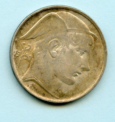 Belgium Silver 20 Francs Coin  Dated 1950