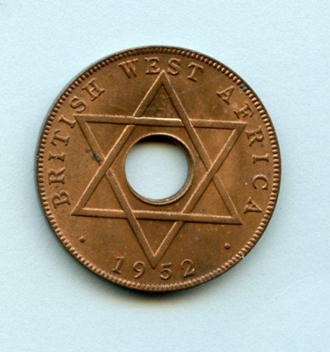 British West Africa  Half Penny Coin Dated 1952