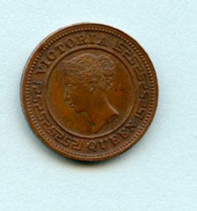 Ceylon  1/4 Cent  Coin  Dated 1898