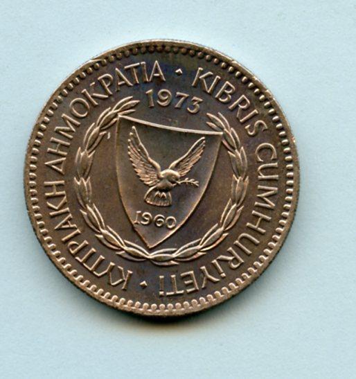 Cyprus  100 Mils Coin Dated 1973