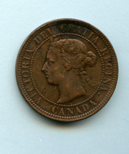 Canada One Cent Coin Dated 1886