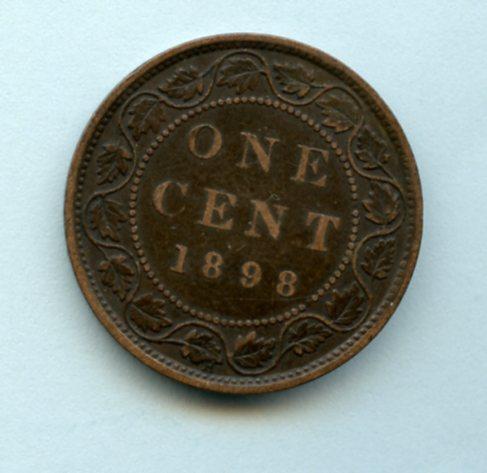 Canada One Cent Coin Dated 1898