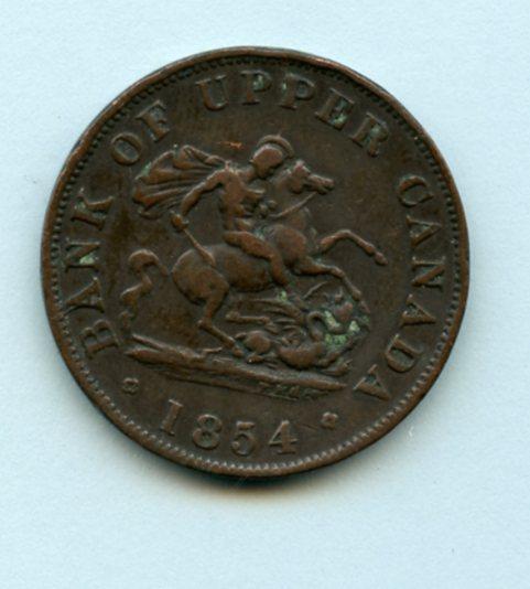 Canada Upper Canada 1/2 Penny Token Dated 1854