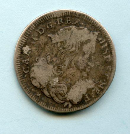 Italy Italian States  Naples 1 Tari  Coin  Dated 1700