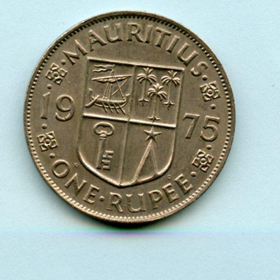Mauritius   One Rupee  Coin Dated 1975