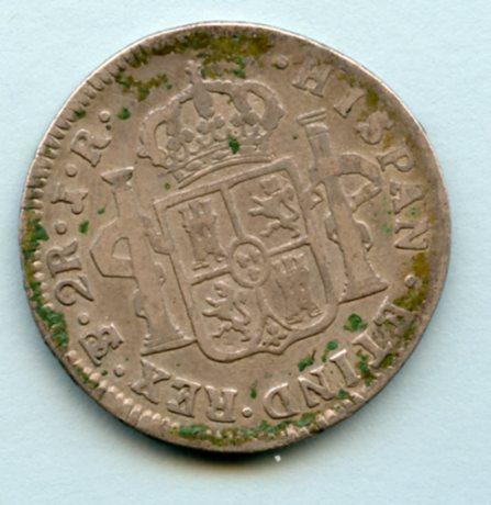 Mexico  Spanish Colony  2 Reales  Coin  dated 1774