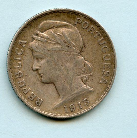 Portugal  50 Centavos Coin Dated 1913