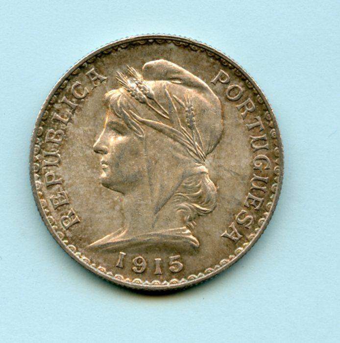 Portugal  1 Escudo Coin Dated 1915