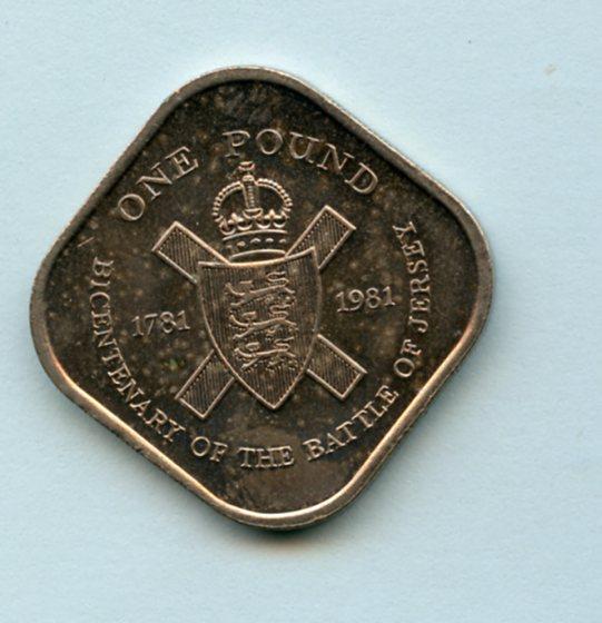 Jersey £1 One Pound Coin Dated 1981