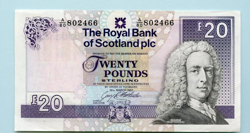 Royal Bank Of Scotland £20 Twenty Pounds Note  Dated 30th March 1999