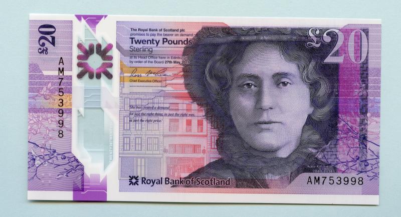 Royal Bank of Scotland  New Polymer £20 Note Dated  27th May  2019