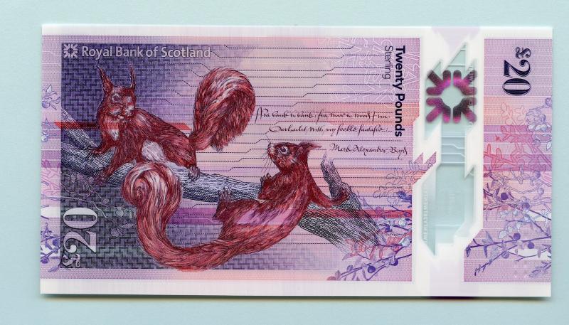 Royal Bank of Scotland  New Polymer £20 Note Dated  27th May  2019