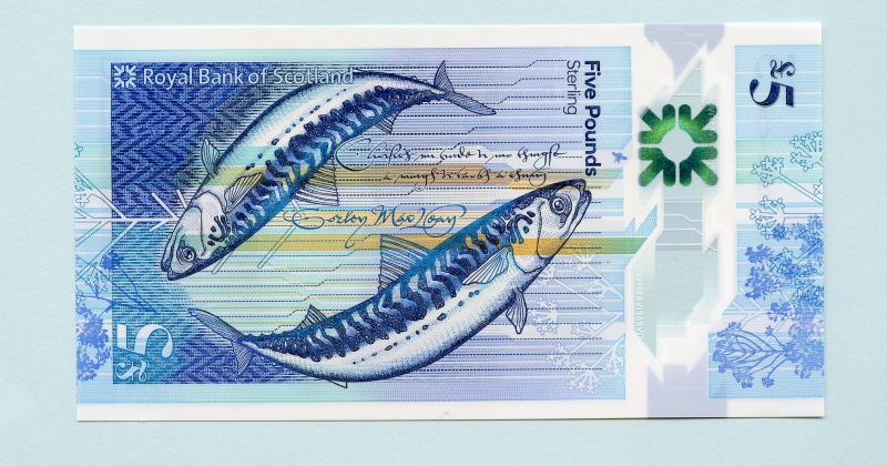Royal Bank of Scotland  £5 Five Pound Note First Polymer Note Dated 11th February 2016