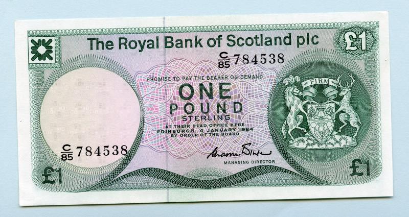 Royal Bank of Scotland  £1 One Pound  Dated 4th January 1984