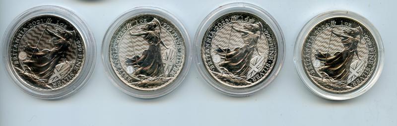Date Run of 37 Different types of Silver 1oz Britannia Coins  1998-2025