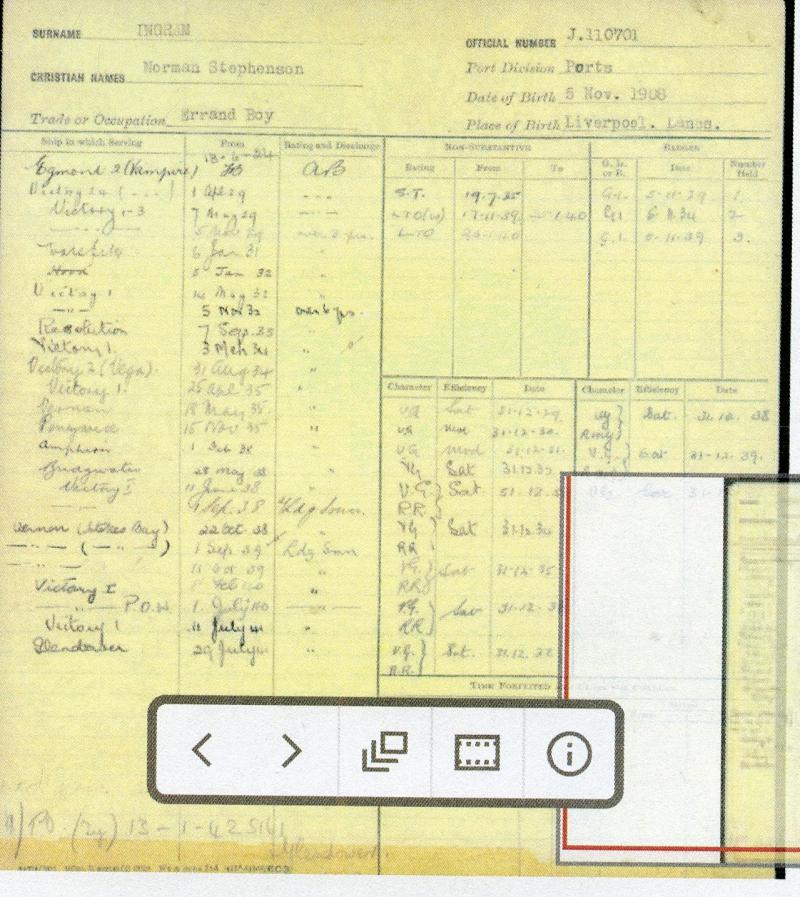 WW2 Naval Group To Leading Seaman N S Ingram, HMS Glendower