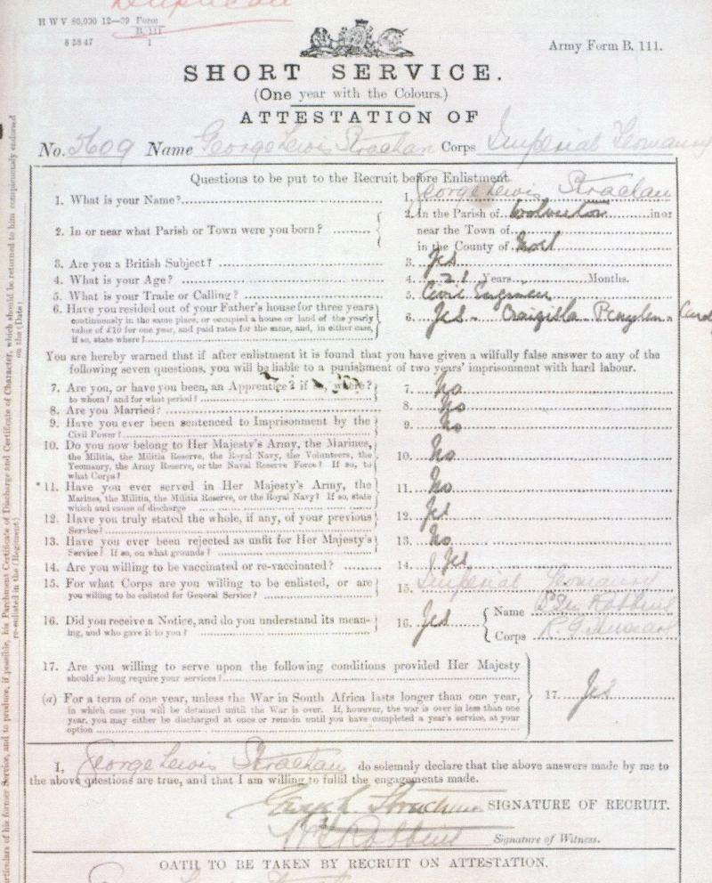 Queens South Africa Medal & WW1 1914-15 Trio To Pte - Lieut George Lewis Strachan, 3rd (Gloucestershire) Company of the 1st Battalion, Imperial Yeomanry, & West African Frontier Force